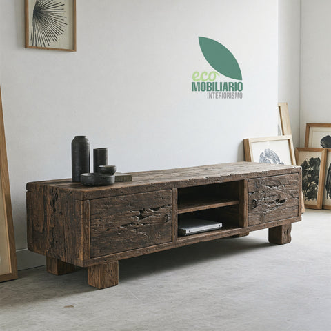 Cómoda baja o mueble para tv línea Natura antigua Rino