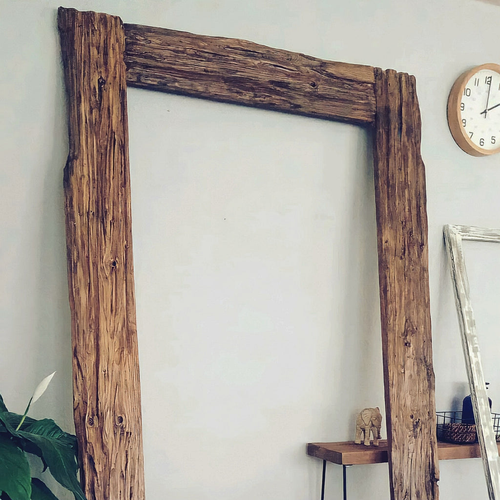 Marco para espejo en acabado madera marina rústica – Ecomobiliario